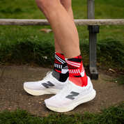 Classic Track Sports Socks: Red + Black