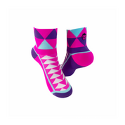 ULTRA GEO SPORTS SOCKS: TURQUOISE + PURPLE