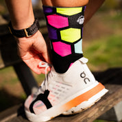 Classic Hex Sports Socks: Black Multi