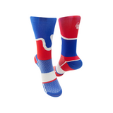 Podium Wave Sports Socks: Cobalt + Red