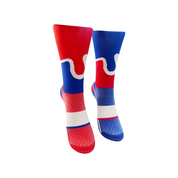 Podium Wave Sports Socks: Cobalt + Red