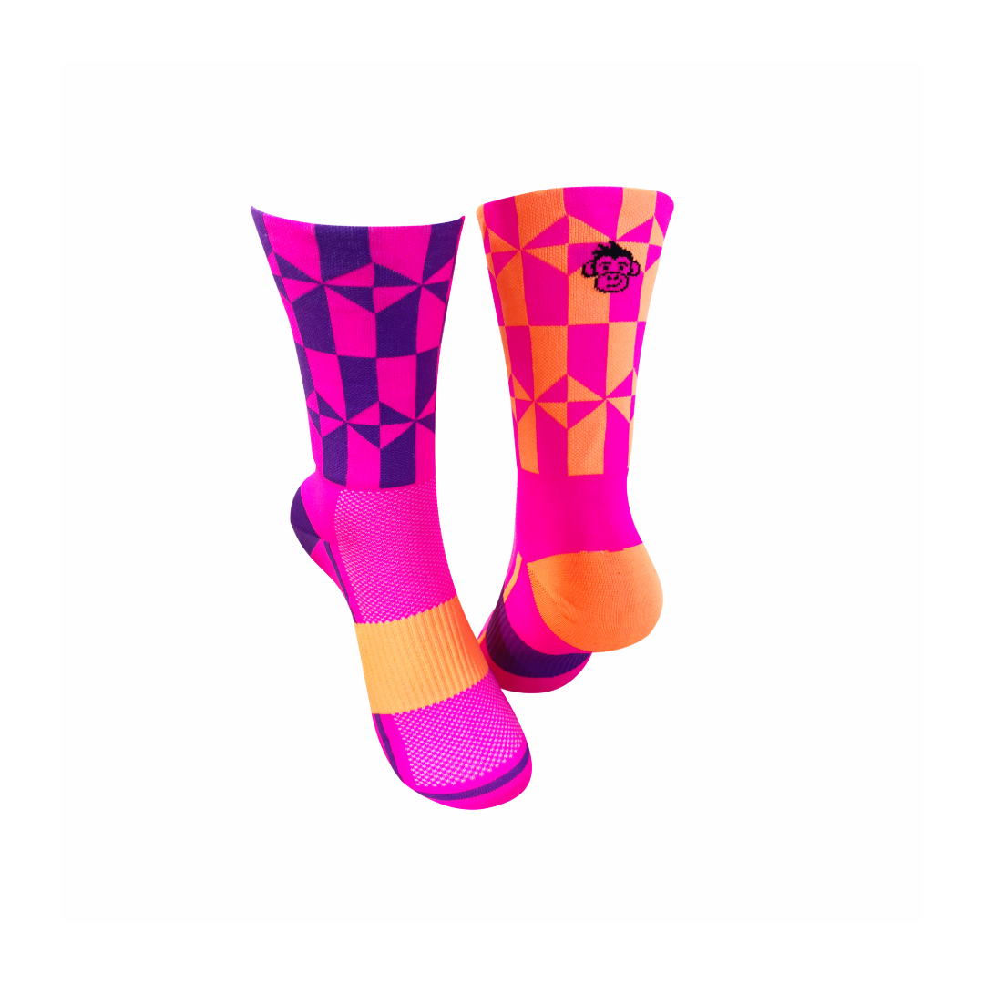 CLASSIC TARGET SPORTS SOCKS: PINK + PURPLE