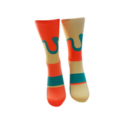 Podium Wave Sports Socks: Sand + Orange