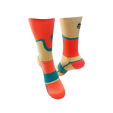 Podium Wave Sports Socks: Sand + Orange