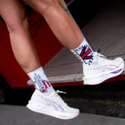 Major London Sports Socks: White + Red