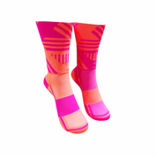 CLASSIC TRACK SPORTS SOCKS: PINK + ORANGE