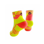 ULTRA TRACK SPORTS SOCKS: ORANGE + YELLOW