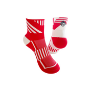 ULTRA TRACK SPORTS SOCKS: RED + WHITE