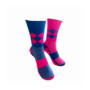 CLASSIC QUIN SPORTS SOCKS: PINK + COBALT