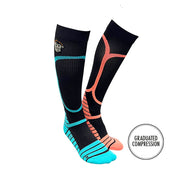 VICTORY COMPRESSION RUNNING SOCKS: BLACK