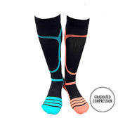 VICTORY COMPRESSION RUNNING SOCKS: BLACK