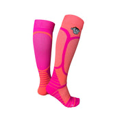 VICTORY COMPRESSION RUNNING SOCKS: PINK + ORANGE