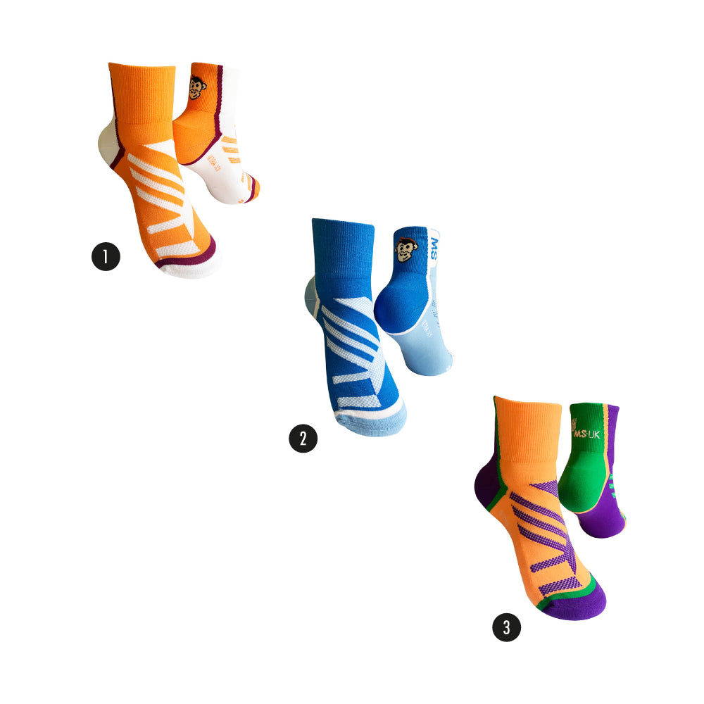 Sports Socks Bundle: MS Charities Ankle