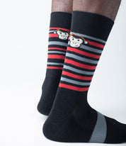 ALPINE MERINO SPORTS SOCKS: RED + GREY