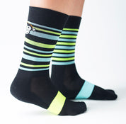 ALPINE MERINO SPORTS SOCKS: YELLOW + TURQUOISE