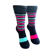 ALPINE MERINO SPORTS SOCKS: PINK + TURQUOISE