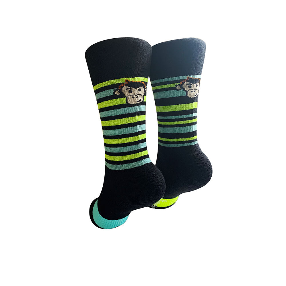 ALPINE MERINO SPORTS SOCKS: YELLOW + TURQUOISE