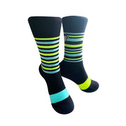 ALPINE MERINO SPORTS SOCKS: YELLOW + TURQUOISE