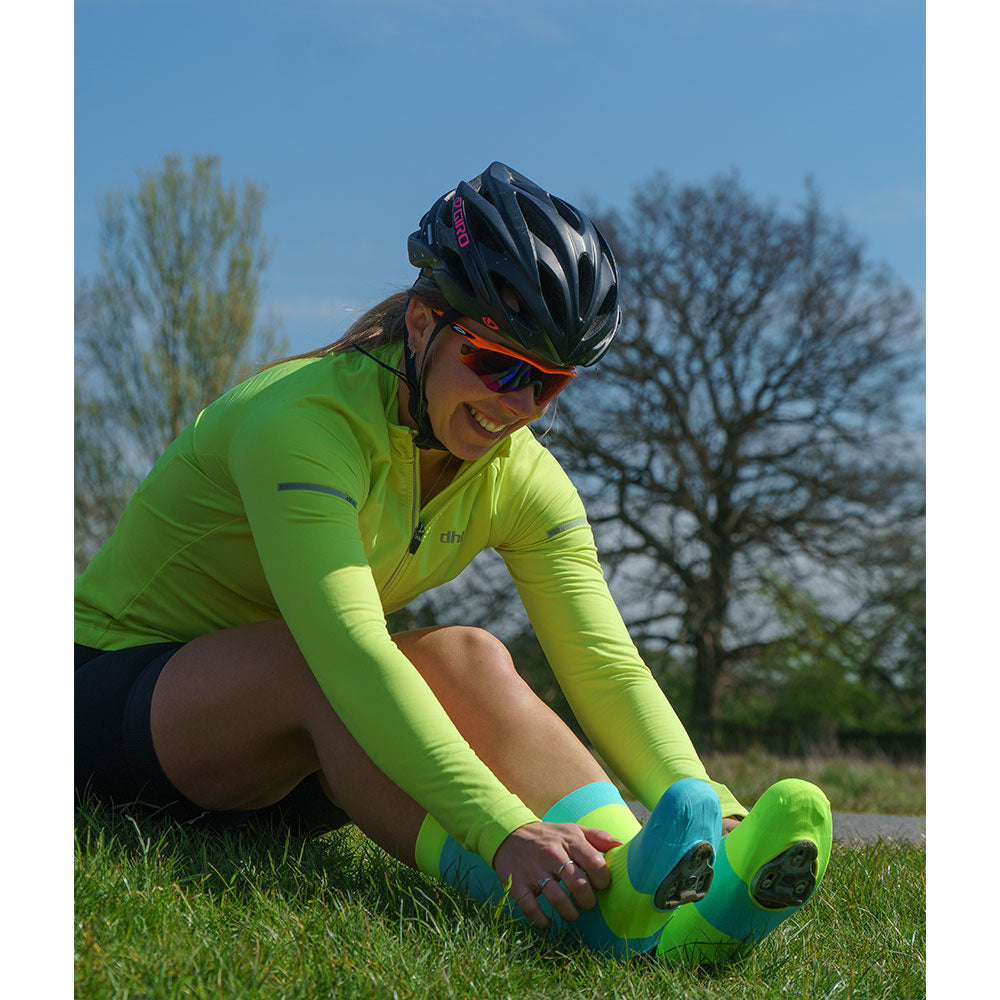 CYCLING BREAKER OVERSOCK: YELLOW + TURQUOISE