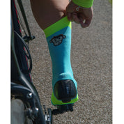 CYCLING BREAKER OVERSOCK: YELLOW + TURQUOISE