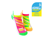 ELITE LINEAR SPORTS SOCKS: WHITE FLURO