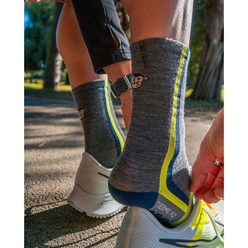 THERMO MERINO SPORTS SOCKS: GREY